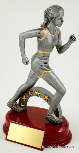 Female Track Runner Resin Trophy-Trophies-Schoppy&