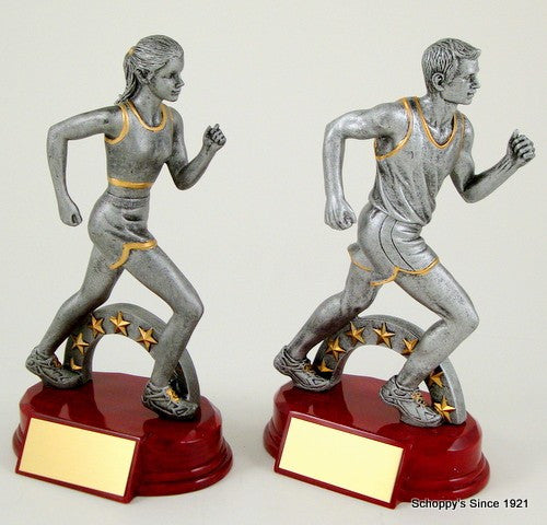 Female Track Runner Resin Trophy-Trophies-Schoppy&