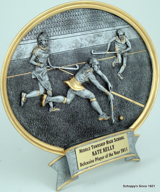 Field Hockey Resin Plate Trophy-Trophies-Schoppy&