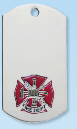 Fire Department Dog Tag Necklace-Jewelry-Schoppy's Since 1921