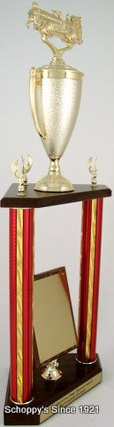 Fire Truck Three Column Trophy-Trophies-Schoppy&