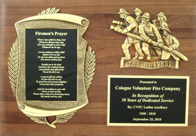 Firemen's Prayer Plaque-Plaque-Schoppy's Since 1921