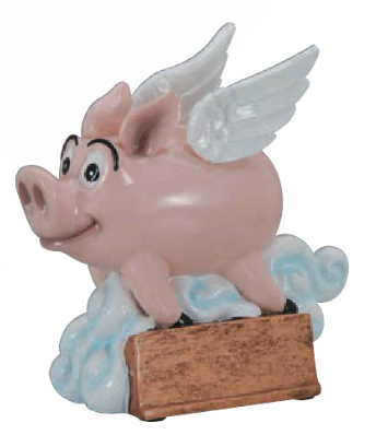Flying Pig Resin Trophy-Trophies-Schoppy's Since 1921