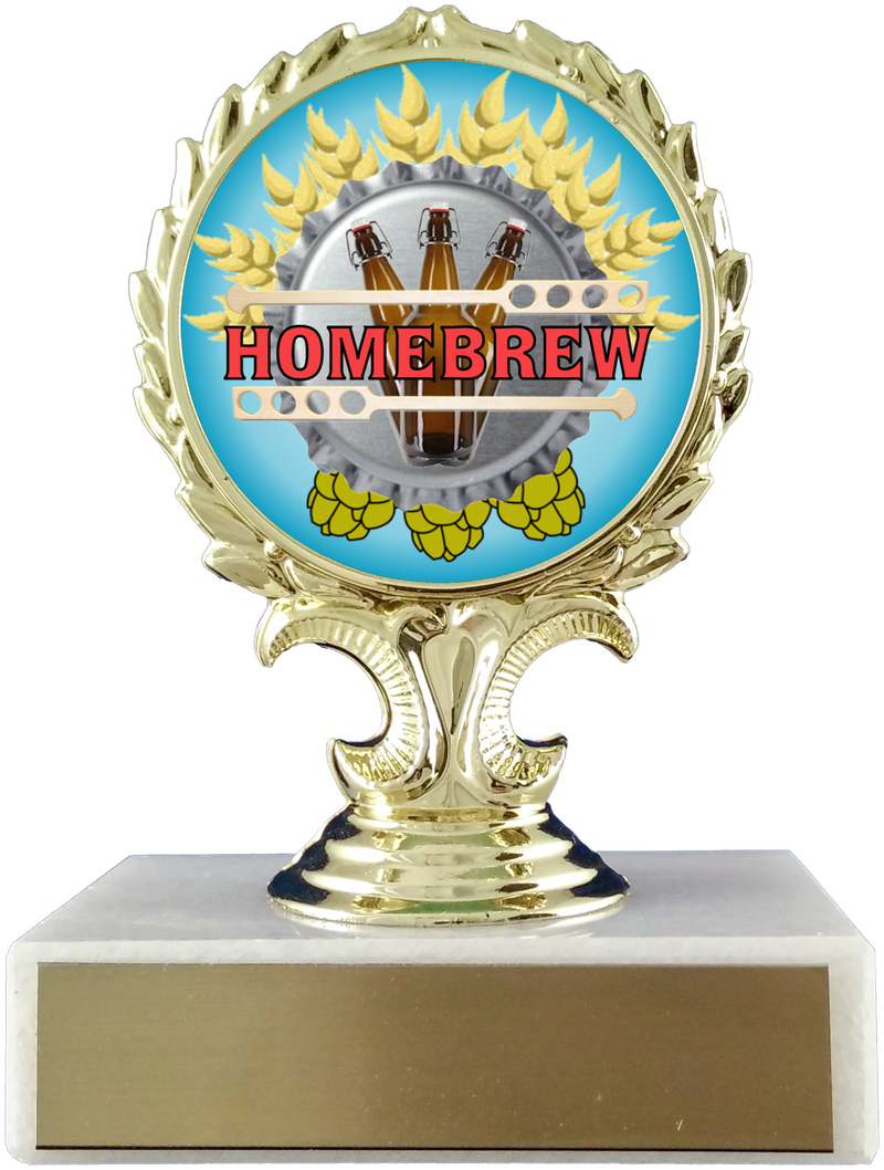 Homebrew Logo Trophy On Marble-Trophy-Schoppy&