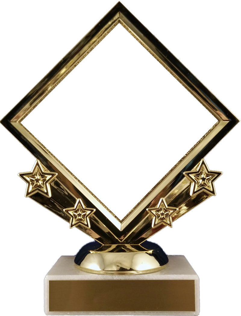 Template Diamond Logo Trophy On Flat Marble-Trophy-Schoppy&