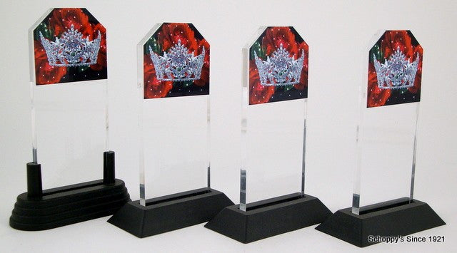 Full Color Logo Pageant Acrylic Trophies Set-Trophies-Schoppy&