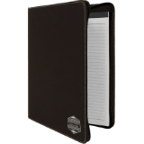 Zipper Laserable Leatherette Portfolio with Notepad