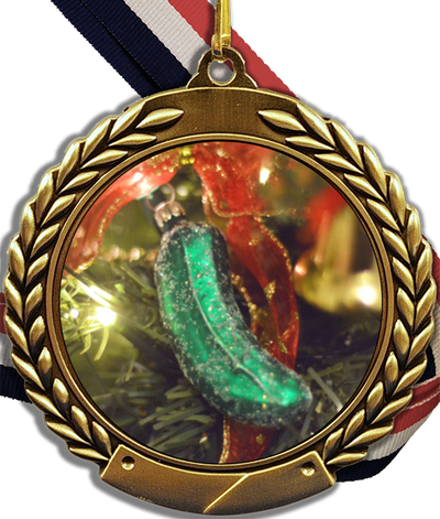 Christmas Pickle Logo Medal-Medals-Schoppy's Since 1921