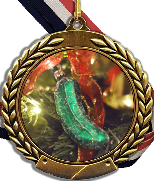 Christmas Pickle Logo Medal-Medals-Schoppy&