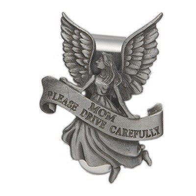 Guardian Angel Pewter Visor Clip-Religious Medallion-Schoppy&