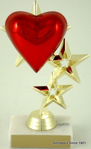 Heart Triple Star Trophy-Trophies-Schoppy's Since 1921