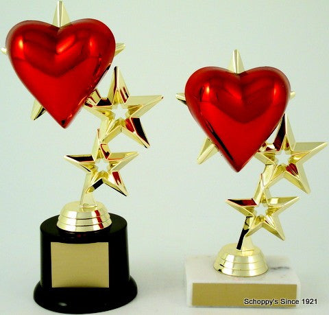 Heart Triple Star Trophy-Trophies-Schoppy&