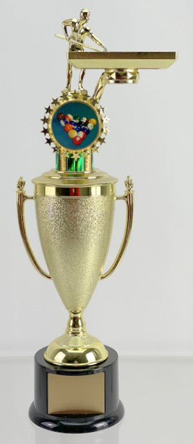 Billiards Cup Trophy with Table-Trophies-Schoppy's Since 1921