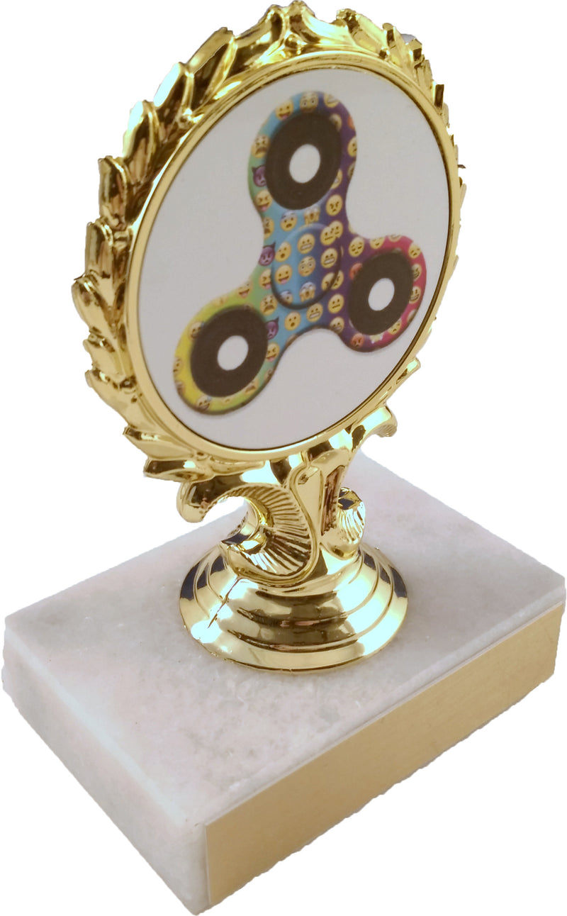 Spinning Fidget Spinner Trophy On Marble-Trophy-Schoppy&