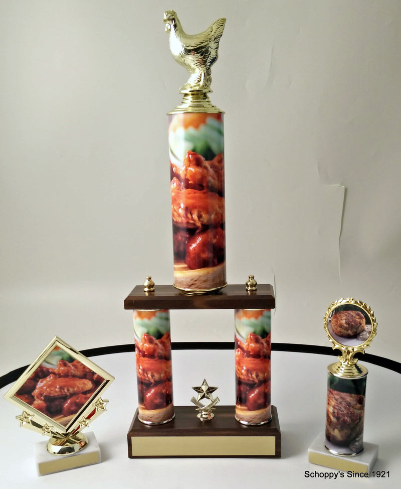 Super Hot Wing Two Column Trophy-Trophies-Schoppy&