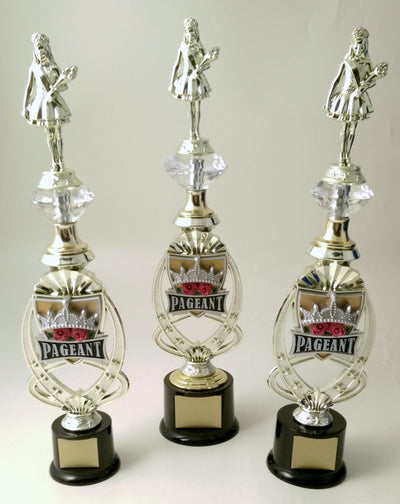 Pageant Junior Riser Trophy Set - Four Trophies-Trophies-Schoppy's Since 1921