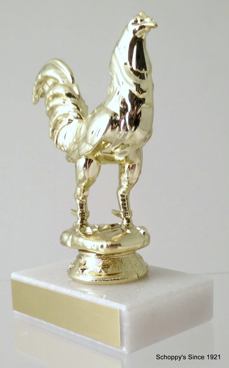 Fighting Rooster Trophy On Marble-Trophy-Schoppy&