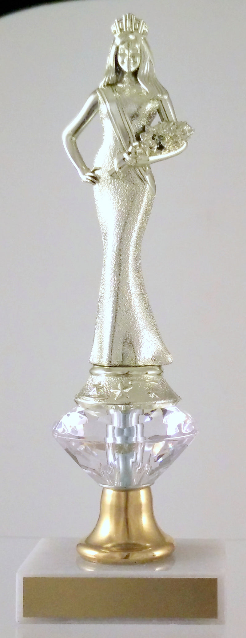 Pageant Senior Marble Trophy With Bell Riser-Trophy-Schoppy&