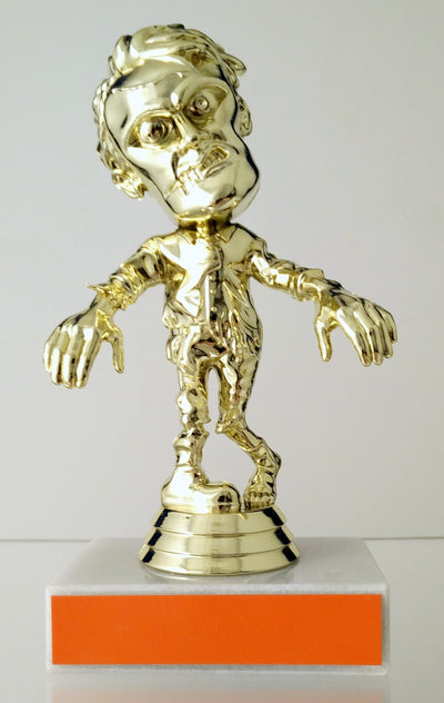 Walking Zombie Halloween Trophy On Flat Marble-Trophy-Schoppy's Since 1921