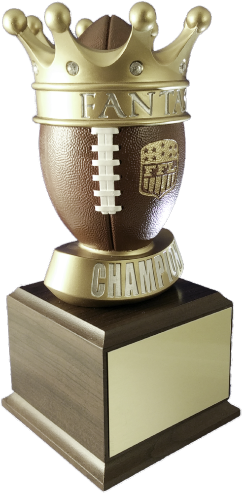 Fantasy Football Crown Small Perpetual Trophy-Schoppy&