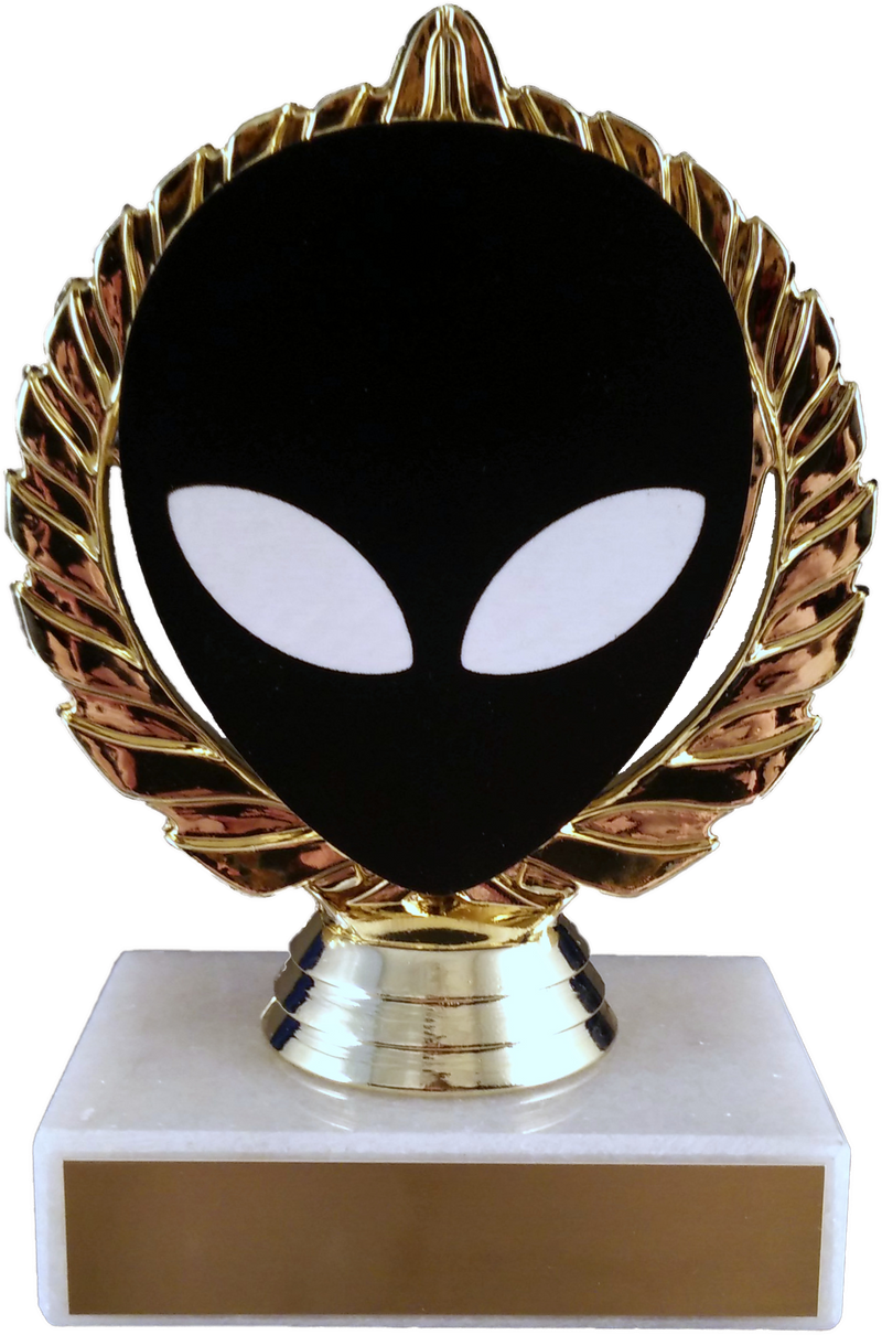 Alien Vector Cut Logo Trophy On Marble-Trophy-Schoppy&