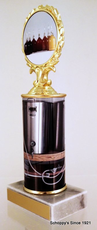 Homebrew Logo Trophy With Custom Metal Column-Trophy-Schoppy&