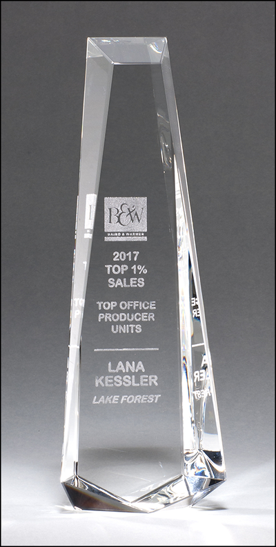 Towering Crystal Obelisk Award-Glass & Crystal Award-Schoppy's Since 1921
