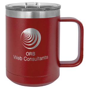 15 oz. Polar Camel Vacuum Insulated Coffee Mug with Clear Slider Lid-Polar Camel-Schoppy&