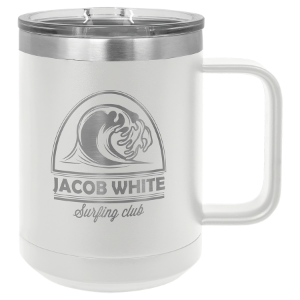 15 oz. Polar Camel Vacuum Insulated Coffee Mug with Clear Slider Lid-Polar Camel-Schoppy&