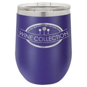 12 oz. Polar Camel Vacuum Insulated Stemless Wine Glass with Clear Lid-Polar Camel-Schoppy&