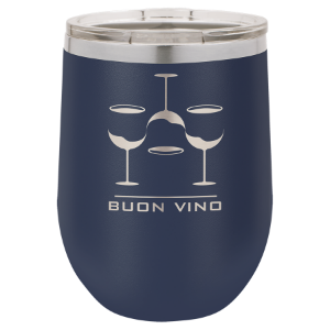12 oz. Polar Camel Vacuum Insulated Stemless Wine Glass with Clear Lid-Polar Camel-Schoppy&