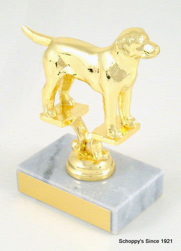 Dye Cast Dog Trophy on Genuine White Marble Base-Trophies-Schoppy&