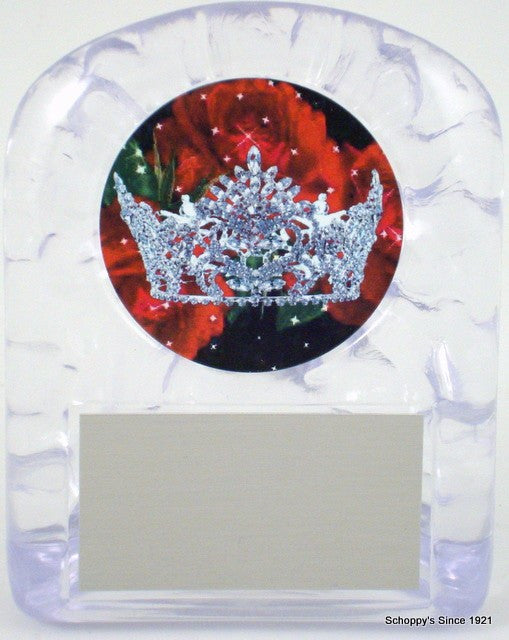 Large Ice Trophy with Crown Logo-Trophies-Schoppy&
