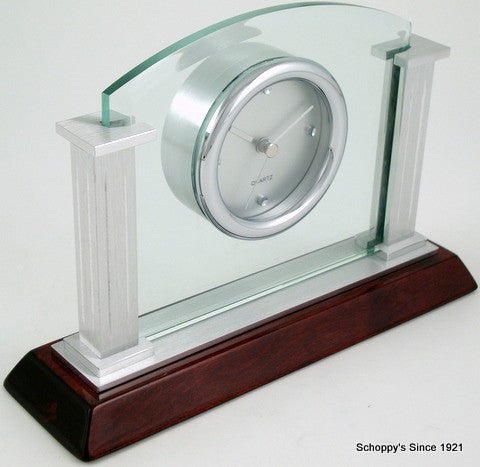 Leeber Wide Glass Desk Clock-Clock-Schoppy&