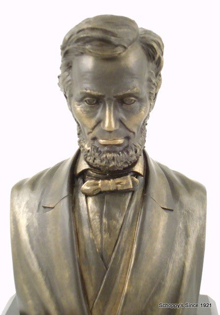 Lincoln Bust on Wood Base-Trophies-Schoppy&