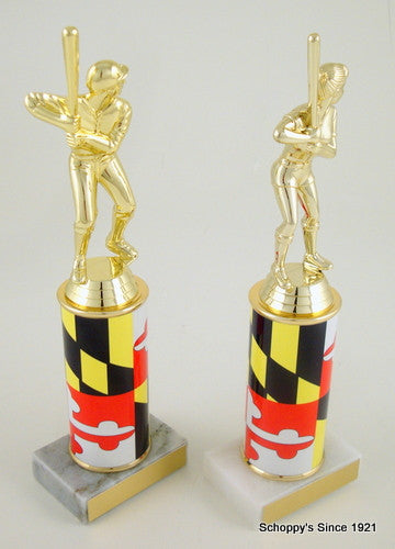 Maryland Baseball/Softball Original Metal Roll Column-Trophies-Schoppy&