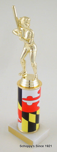 Maryland Baseball/Softball Original Metal Roll Column-Trophies-Schoppy&