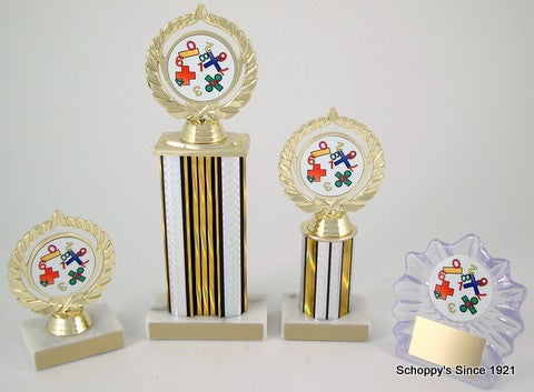 Math Trophy on Wide Column-Trophies-Schoppy&