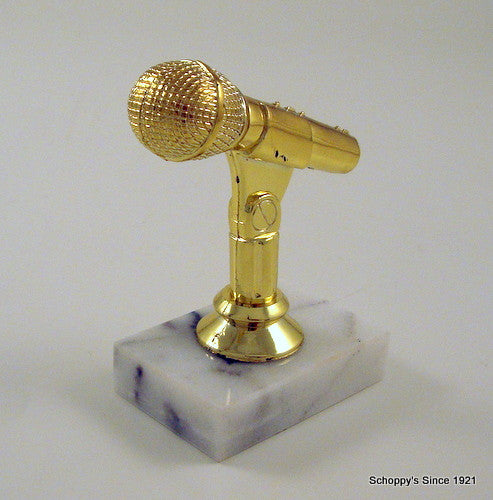 Microphone Trophy on Genuine Marble Base-Trophies-Schoppy&