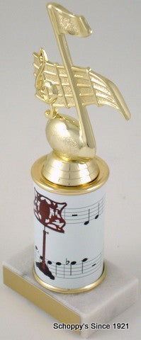 Music Stand Trophy with Custom Round Column-Trophies-Schoppy&