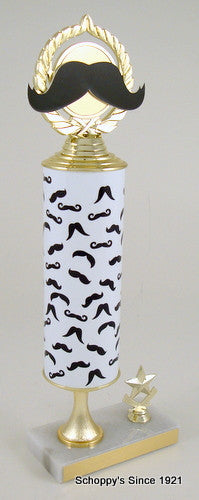 Mustache Grandmaster Custom Roll Column Trophy-Trophies-Schoppy&