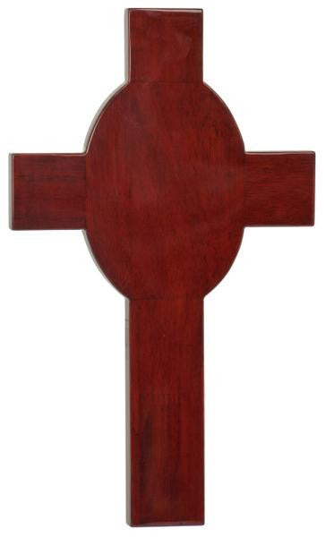 Wooden Cross with Engraved Message-Religious Medallion-Schoppy&