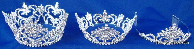 Sterling Silver Pageant Crown Set-Pageant-Schoppy&