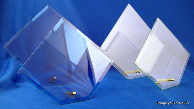 Pageant Diamond Glass Award - Large Clear-Glass & Crystal Award-Schoppy&