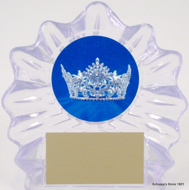 Pageant Logo on Sm. Shell Acrylic-Trophies-Schoppy&