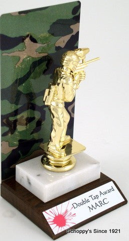 Paintball Metal Camo Backdrop Trophy-Trophies-Schoppy&