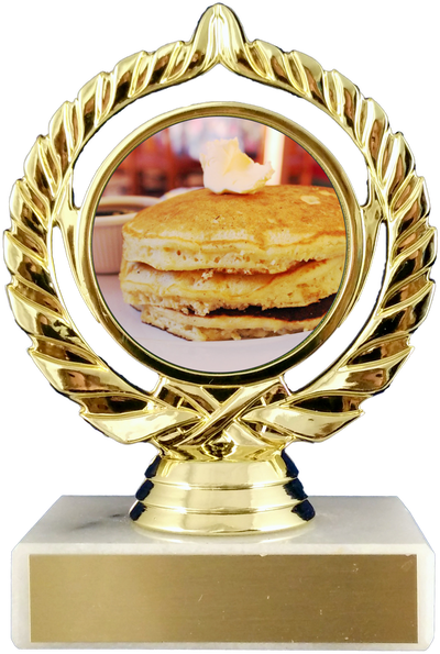 Pancake Trophy On Marble Base-Trophy-Schoppy's Since 1921