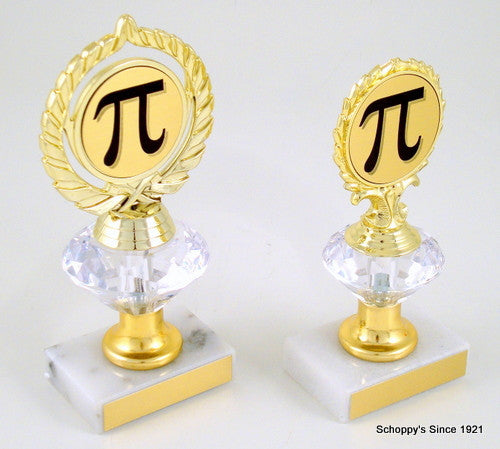 Pi Logo Diamond Riser Trophy Small-Trophies-Schoppy's Since 1921