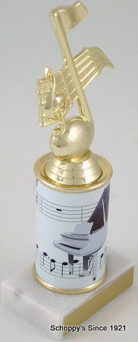 Piano Trophy with Custom Round Column-Trophies-Schoppy&