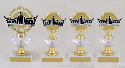 Vector Crown Diamond Riser Trophy Set-Trophies-Schoppy's Since 1921